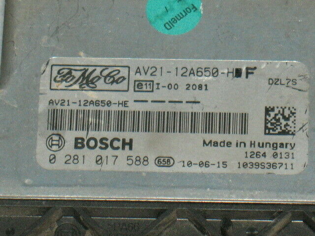 ECU FIESTA 1.6 TDCI BOSCH 0281017588 FoMoCo AV21-12A650-HE EDC17C10-5.20