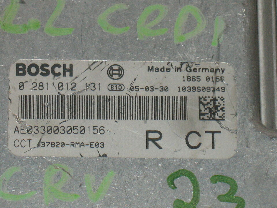 ECU HONDA CR-V II 2.2 CTDi 140 2005-2006 0281012131 EDC16C7 7.21