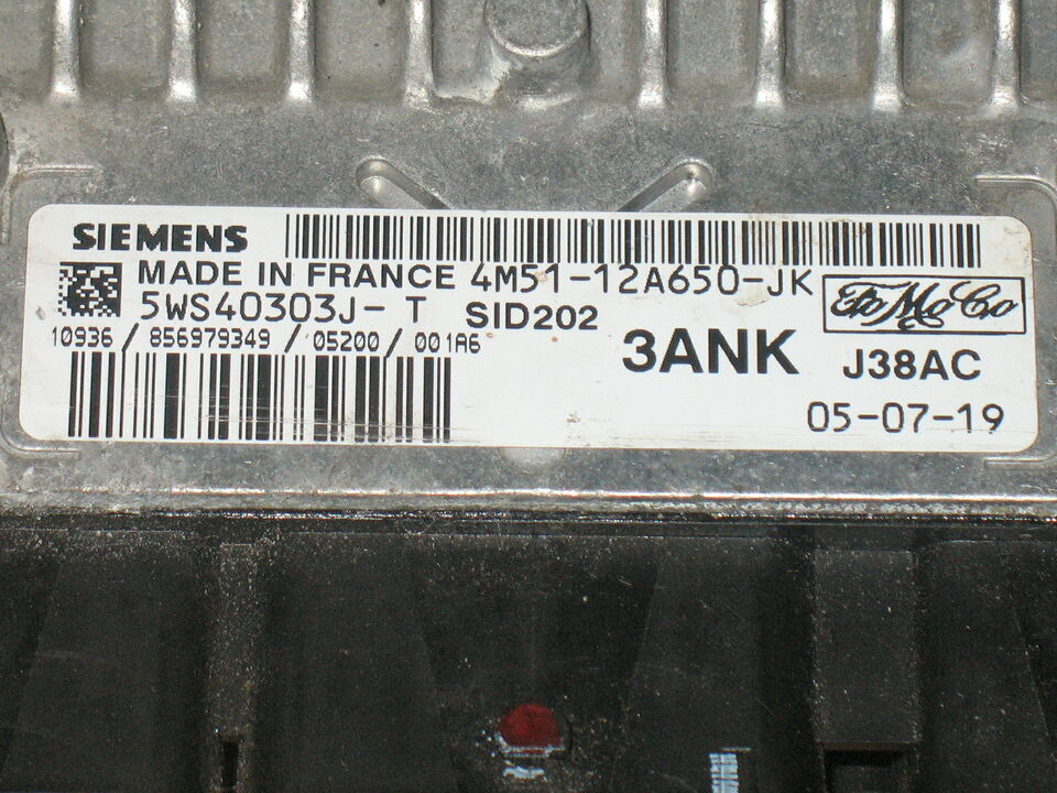 ECU FORD FOCUS 1.8 TDCI 4M51-12A650-JK 3ANK 5WS40303J-T SID202