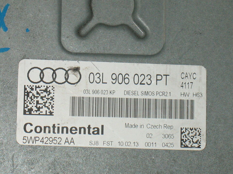 AUDI A1 8X MOTORE ECU 1.6 CAYC 03L906023PT 5Wp42952 AA HW H63