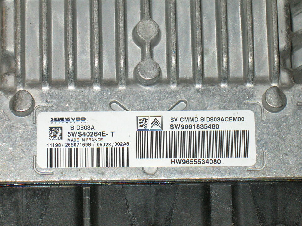 ECU CITROEN PEUGEOT 2.0 HDI VDO 5WS40264E-T HW 9655534080 SID803A