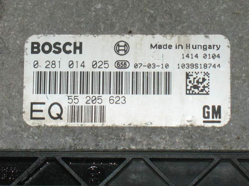 Ecu opel astra zafira 1.9 cdti bosch 0281014025 55205623 EQ EDC16C39
