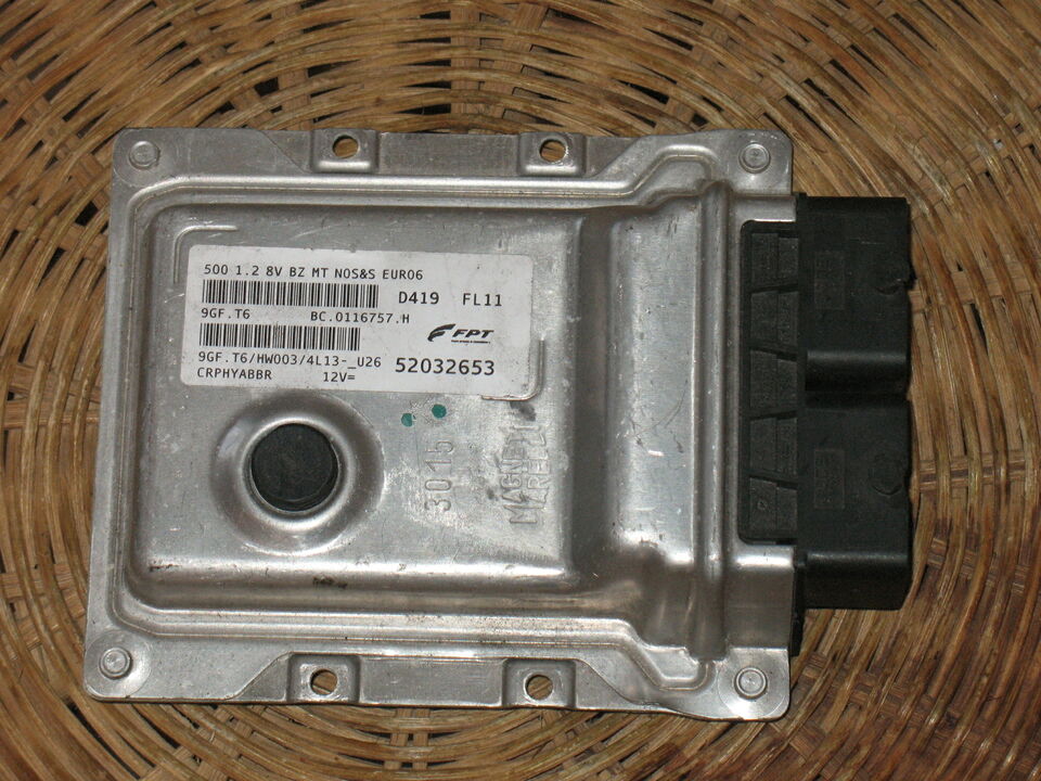ECU FIAT 500 1.2 9GFT6 FPT 52032653 HW003 9GF T6 51975364
