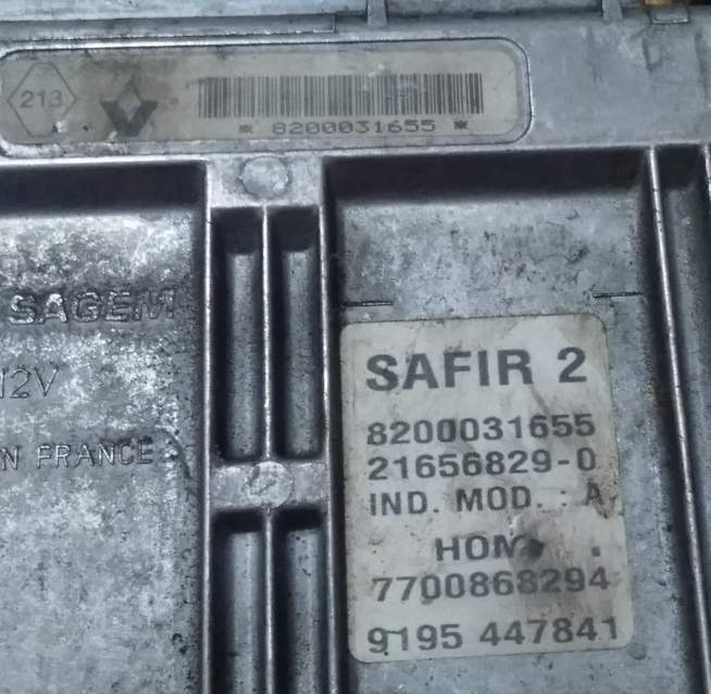 ECU CLIO 1.2 SAFIR 2 8200031655 HOM7700868294 35 pin