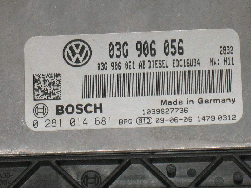 ECU VW BOSCH 0281014681 03G906056 03G906021AB DIESEL EDC16U34