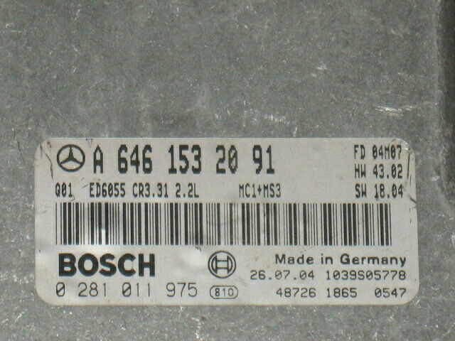 ECU MERCEDES VITO 2.2 0281011975 A6461532091 CR3.31 EDC 16C2-7.31