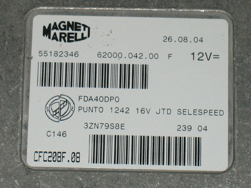 55182346 CFC208F.08 FIAT PUNTO JTD 188A4000 188A5000 FDA40DPO