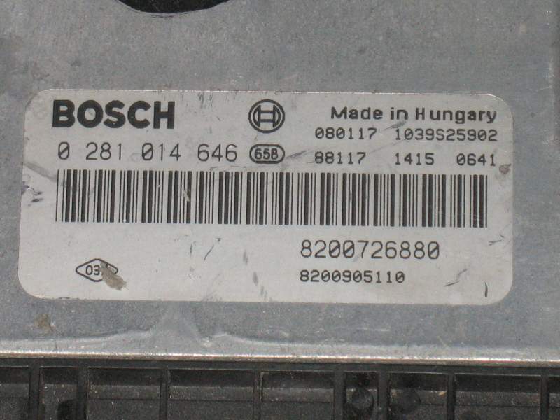ECU RENAULT LAGUNA 2.0 DCI BOSCH 0281014646 8200726880