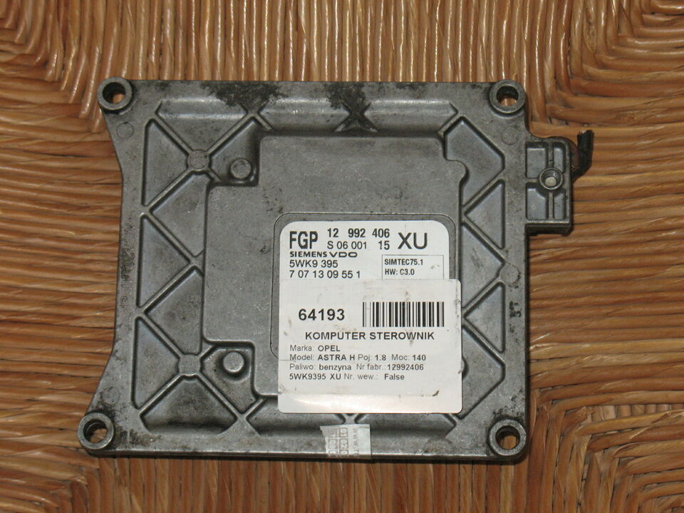 ECU ZAFIRA ASTRA 1.8 12992406 5WK9395 7071309551 SIMTEC75.1