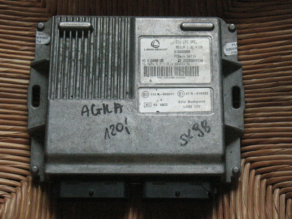 ECU OPEL AGILA 1.2L 616602000 LPG nr. 515000/35 GPL