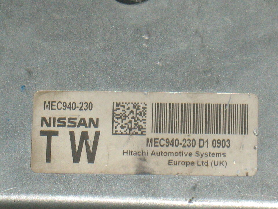 ECU NISSAN QASHQAI JUKE 1.6 16V MEC940230 TW MEC940-230 D1 0930