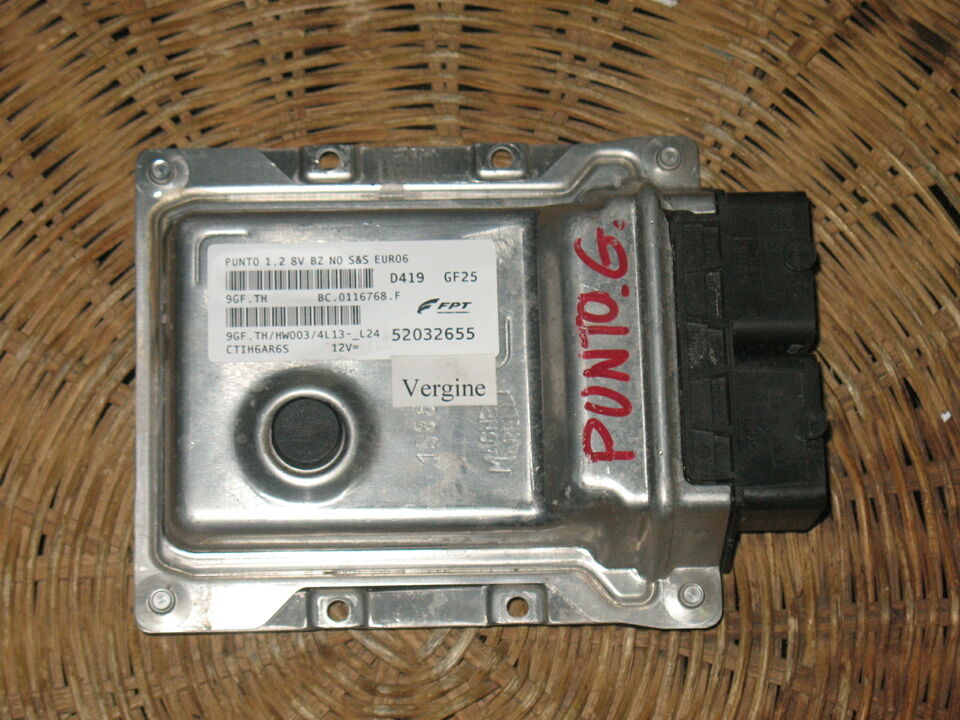 ECU FIAT PUNTO 1.2 8V BZ NO S&S MARELLI 52032655 9GF.TH HW003 4L13