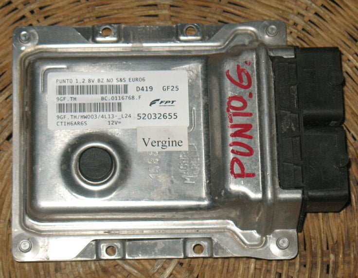 ECU FIAT PUNTO 1.2 8V BZ NO S&S MARELLI 52032655 9GF.TH HW003 4L13