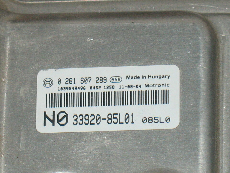 ECU OPEL Agila B 1.2 0261S07289 33920-85L01 NO ME17 9.6