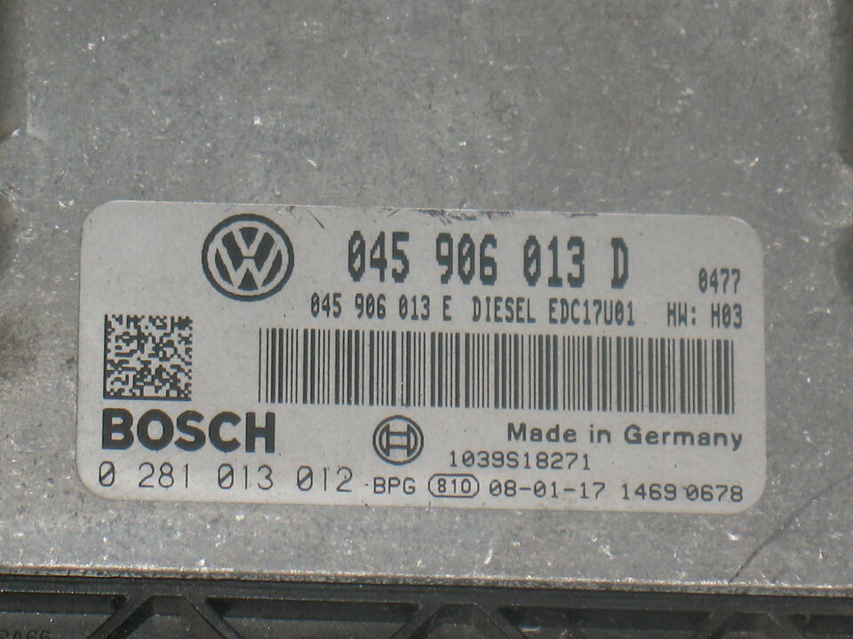 ECU IBIZA CORDOBA 1.4TDI EDC17 0281013012 045906013D HW: H03 EDC 17U01-4.31