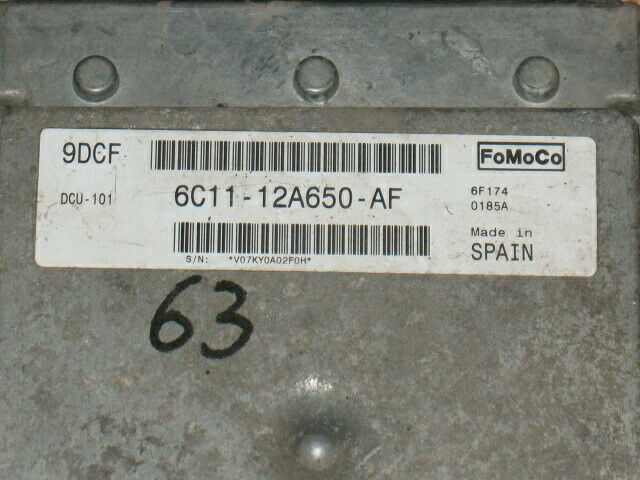 ECU FORD TRANSIT 2.4 TD 6C11-12A650-AF DCU101 9DCF 6C1112A650AF