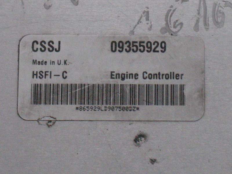 ECU ASTRA VECTRA ZAFIRA 1.4 X14XE 1.6 X16XE 09355929 CYND HSFI-C