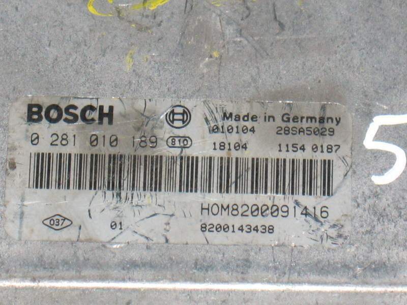 ECU MEGANE SCENIC 1.9 0281010189 HOM8200091416 8200143438