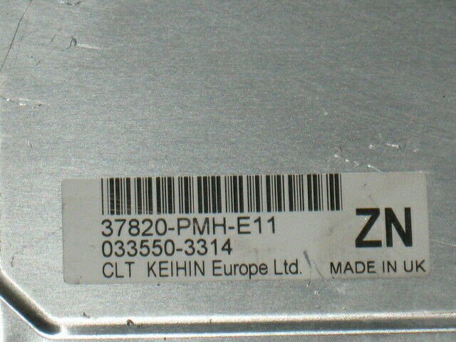 ECU CENTRALINA HONDA CIVIC 1.6 37820-PMH-E11 033550-3314 ZN