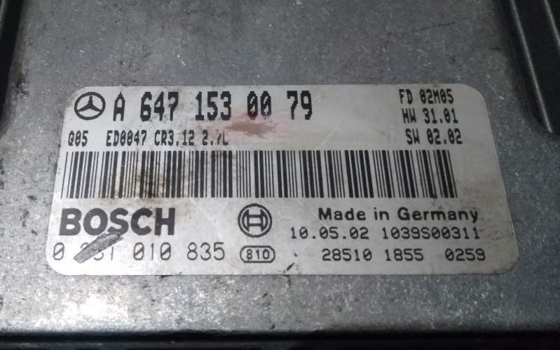 ECU MERCEDES W211 2.7 CDI 0281010835 A6471530079 EDC16C2 CR3.12