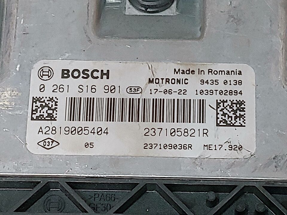 ECU SMART FORTWO 0261s16901 237105821r 237109036r ME17 9.20