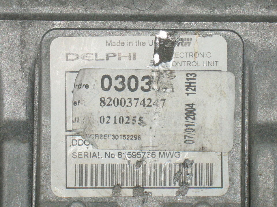 Ecu Renault Kangoo 1.5 dCi 2003 - Delphi 8200331477 8200374247