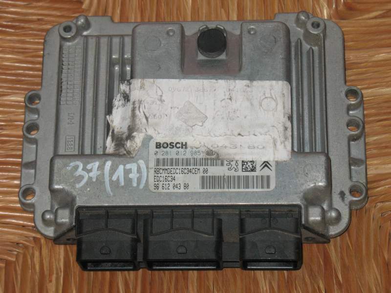 ECU CITROEN PEUGEOT 207 1.6 HDI 0281012985 9661204380 9653958980 EDC 16C34-4.11