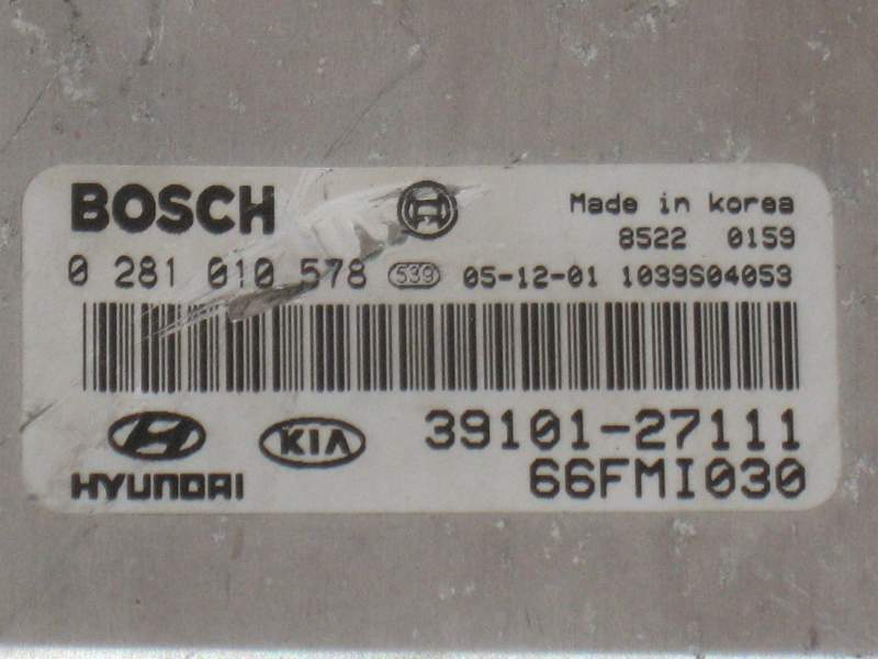 ECU CENTRALINA HYUNDAI 0281010578 39101-27111 EDC15C7