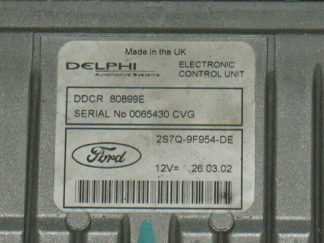 ECU FORD MONDEO 2.0 2S7Q-9F954-DE 2S7Q9F954DE DDCR 80899E