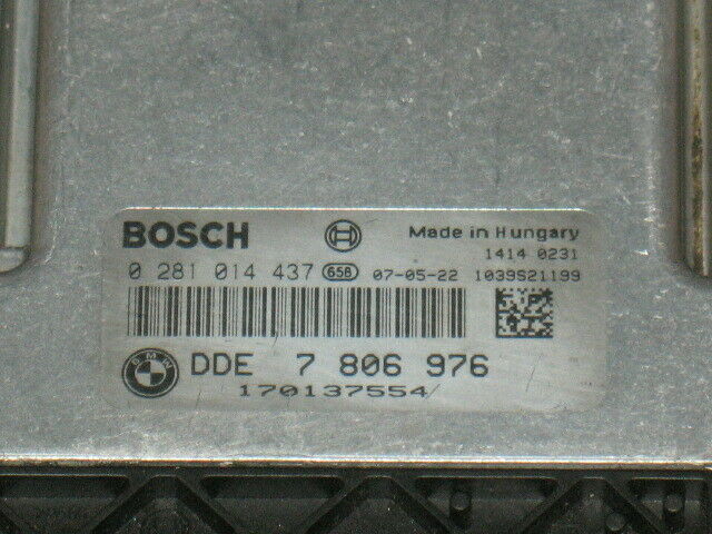 ECU CENTRALINA BMW E60 X5 3.0 0281014437 DDE7806976 EDC16CP35 EDC16CP35-5.24