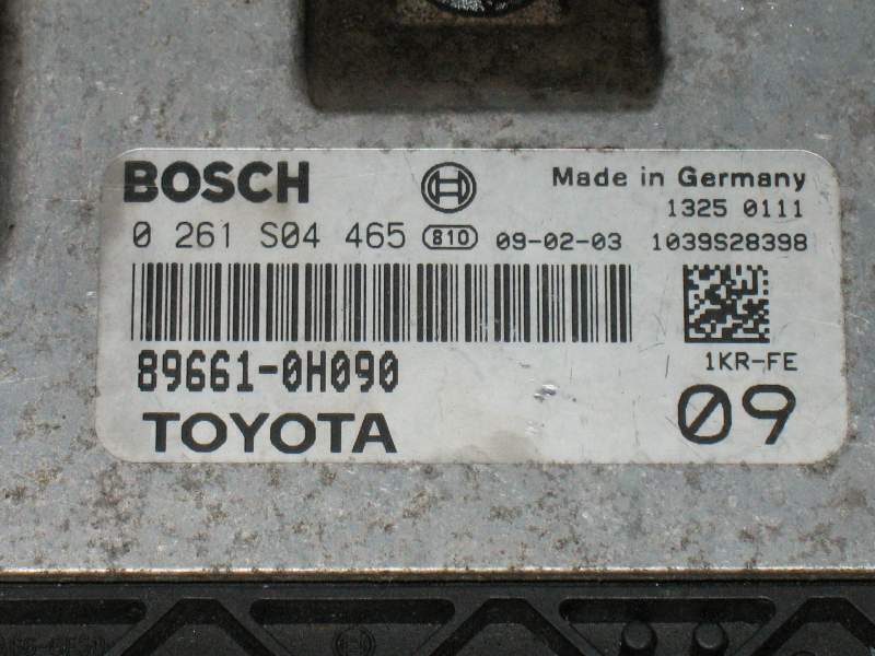 ECU TOYOTA BOSCH 0261S04465 896610H090 Peugeot 107 citroen c1 ME7.9.52