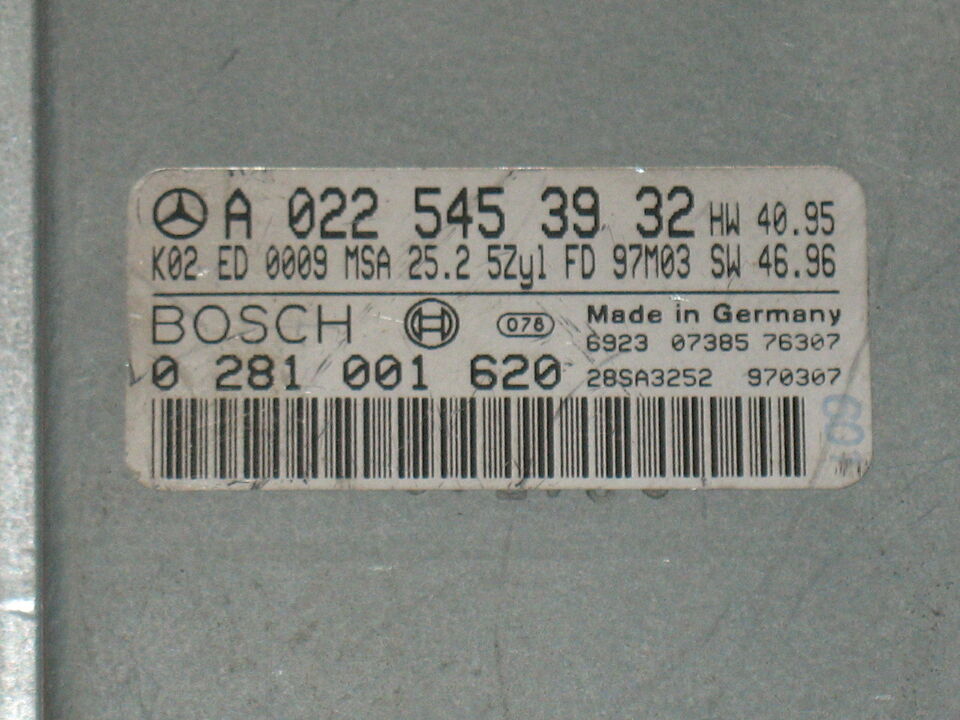 ECU SPRINTER E W210 2.9 0281001620 A0225453932 ED 0009 MSA 25.5