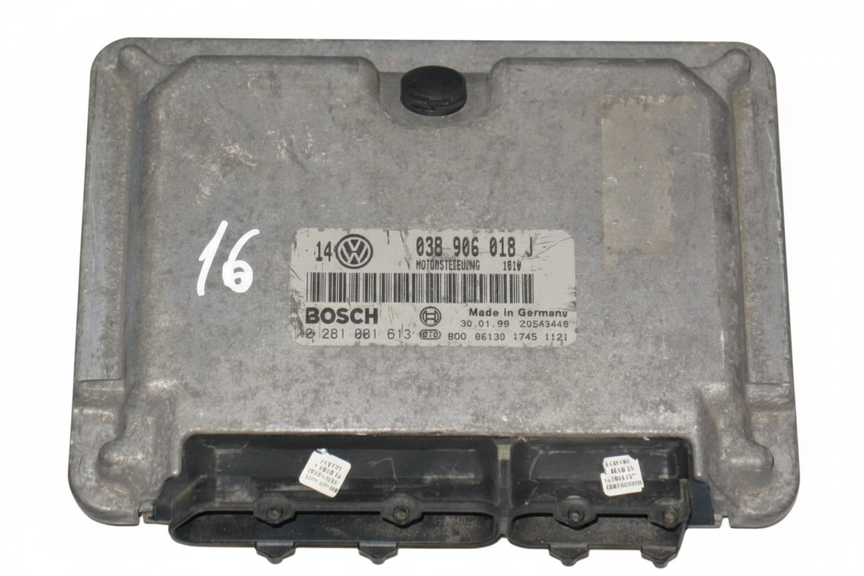 ECU VW VOLKSWAGEN GOLF 1.9 TDI 0281001613 038906018J EDC15P-6.4.2