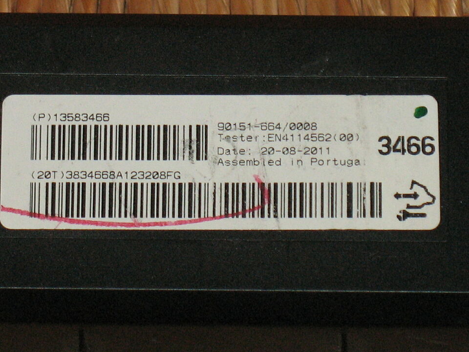 Modulo elettronico opel zafira tourer c 13583466 90151-664