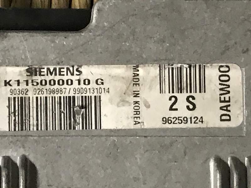 ECU DAEWOO MATIZ 0.8, SIEMENS K115000010G, 962591242S
