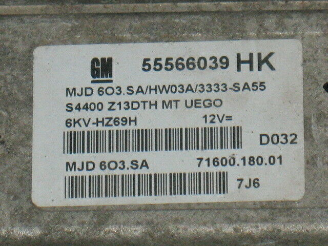 ECU CENTRALINA OPEL CORSA D 1.3 55566039 HK HW03A MJD 603.SA