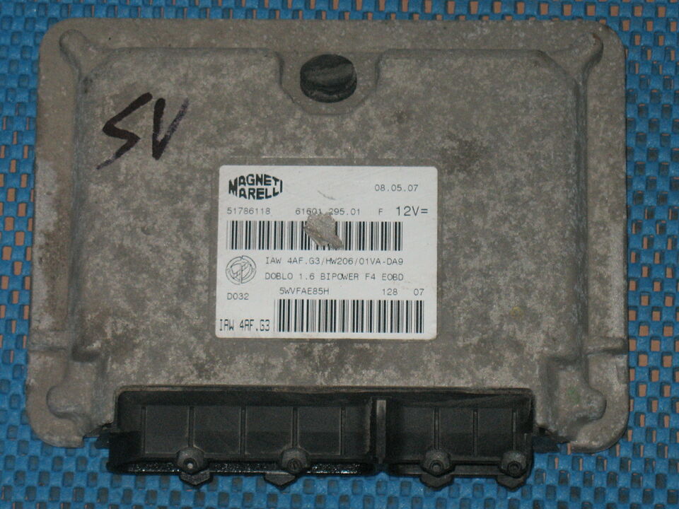 ECU FIAT Doblò Bipower IAW 4AF G3 51786118 51819344 hw206