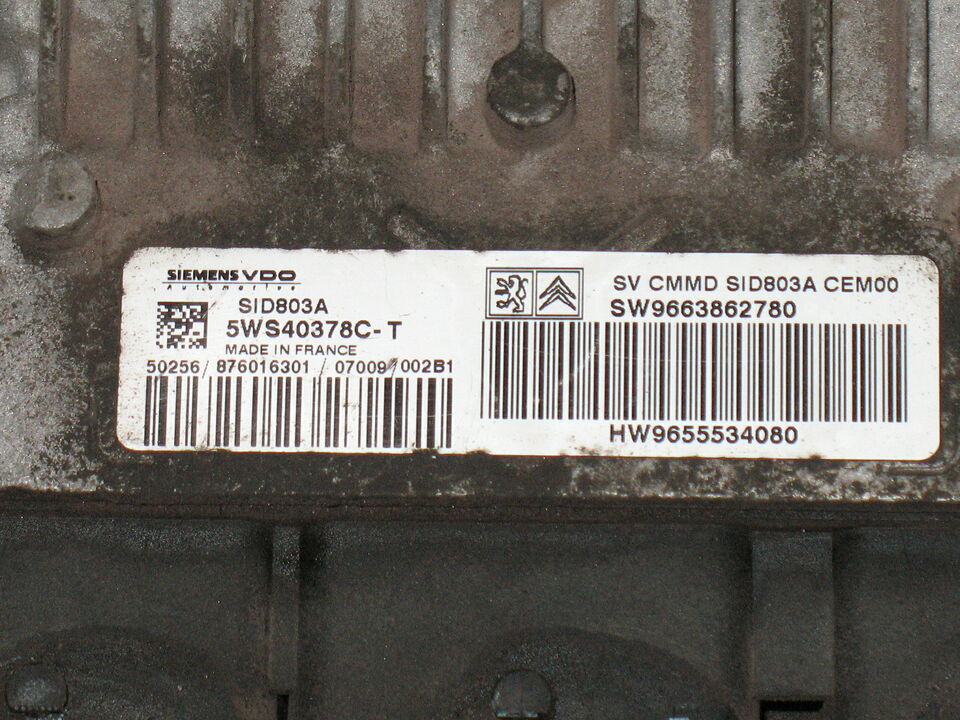 Sid803A PEUGEOT CITROEN 5WS40378C-T SW9663862780 HW9655534080
