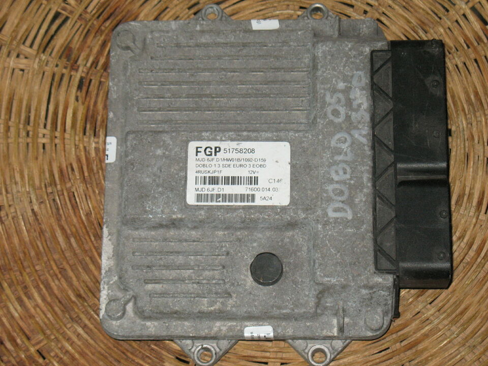 Ecu fiat doblo 1.3 JTD 75HP FGP 51758208 MJD6JFD1 HW01B