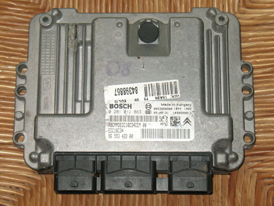 ECU PEUGEOT CITROEN 1.6 HDI 0281011863 9661377280 9659342280 EDC 16C34-2.10
