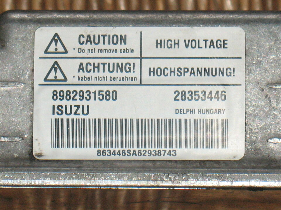 ECU OPEL ISUZU 1.7 DTI 8982931580 GM 98293158 DELPHI 28353446