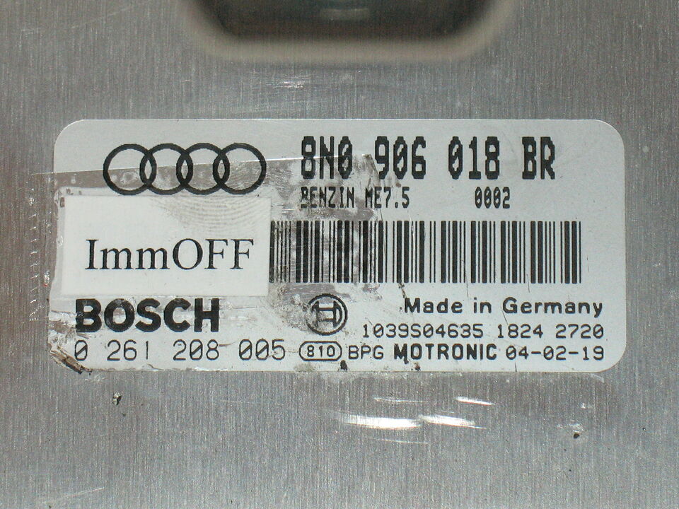AUDI TT 8N 1.8 T 8N0906018BR Bosch 0261208005 ME7.5
