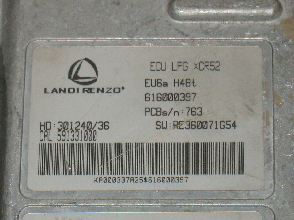 616000397 LANDI RENZO RE360071G54 GPL XCR52 EU6A H4BT 0.9 TCE