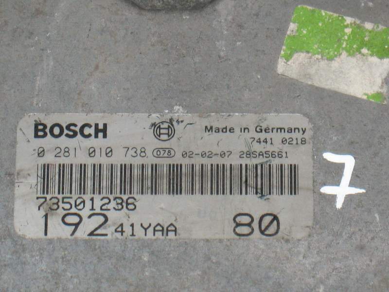 Ecu centralina motore fiat stilo 1.9 jtd 0281010738 73501236 EDC 15C7-2.3