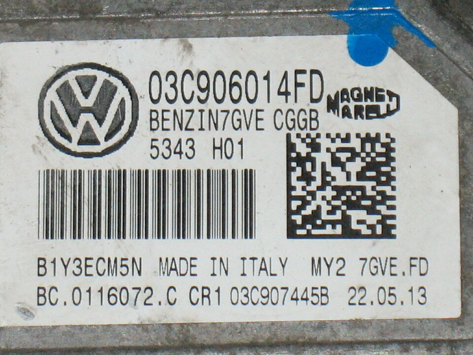 ECU VW POLO 6R 1.4 8v 85 BHP CGG motore 03C906014 FD
