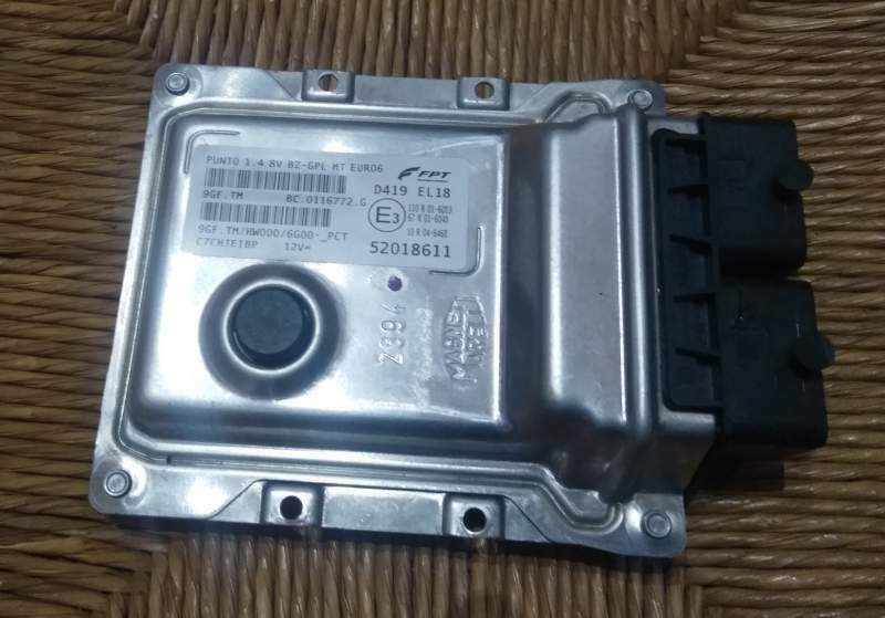 ECU FIAT Grande Punto GPL 52018611 1.4 8 V BZ-GPL EURO6 9GF.TM HW000 52018612