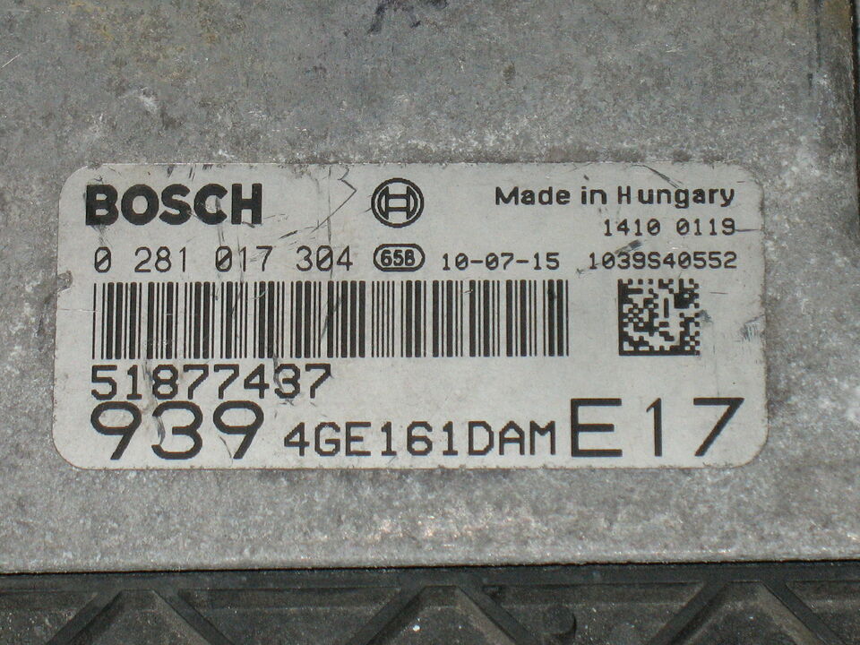 Ecu alfa romeo 2.0 jtdm bosch 0281017304 51877437 EDC16C39-6.C6