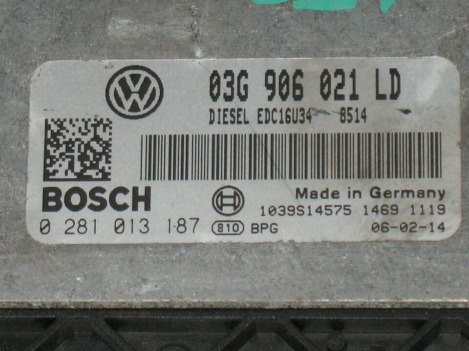 ECU SKODA OCTAVIA 2.0 TDI 03G906021LD BOSCH 0281013187 EDC16U34