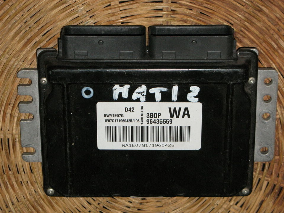 ECU 5WY1E07G D42 Chevrolet Aveo 1.2 KALOS 96435559 WA 1BMR