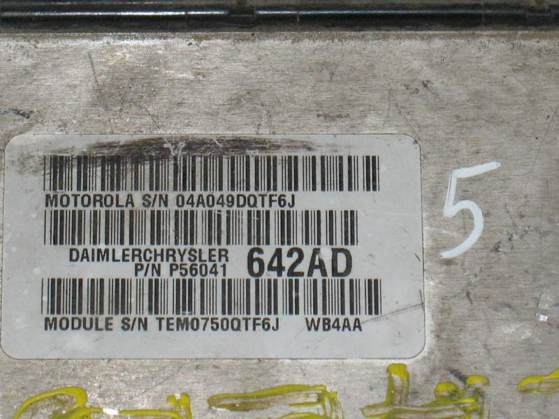 ECU chrysler grand cherokee SN04A049DQTF6J PN P56041 642AD